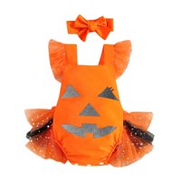 Bothyi - Disfraz De Halloween Para Niña Con Corbata, Mono De Calabaza Para Fiesta Infantil, Altura De 80 Cm