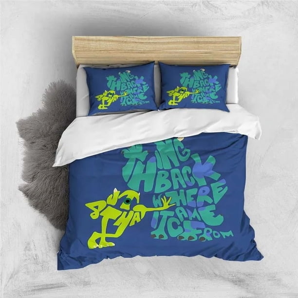 Boy Girl Gift Monster Electric Company Bedding Cartoon Single Double Bed Duvet Cover Pillow Case Home Room Bedroom Bed Sheets