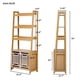 thumbnail image 2 of Modern 2 IN 1 Dog Furniture Dog Crate Ladder Bookshelf, Tall Wood Display Shelf with Storage, Dog Kennel Bookcase for Small-sized Dogs up to 50lbs, 32.5"L, 2 of 3