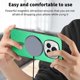 thumbnail image 2 of Magnetic Slim Case for Honor Magic 6 Pro with Camera Guard & Anti-Scratch Back Green, 2 of 6