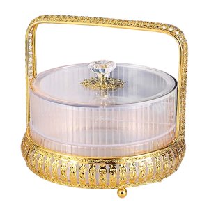 Bothyi - Soporte Acrílico Para Pasteles Con Tapa Decoración Decorativa Para El Hogar Para Panaderías Pastelería Familiar Blanco