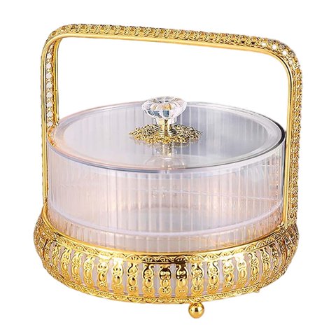 Bothyi - Soporte Acrílico Para Pasteles Con Tapa Decoración Decorativa Para El Hogar Para Panaderías Pastelería Familiar Blanco