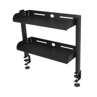 Bothyi - Estante De Escritorio Con Abrazadera, Organizador De Escritorio Negro Para Dispositivos De Juegos De Oficina, Banco De Trabajo De 39 Cm X 44 Cm X 15,5 Cm, 2 Niveles