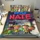 thumbnail image 1 of Gran Aventura de Nate Conjunto de sábanas temático, trío de piezas, cómodo y amigable con la piel, diseño único, regalo de decoración para el hogar para familiares, amigos y fans, 90 cm * 190 cm, 1 of 6