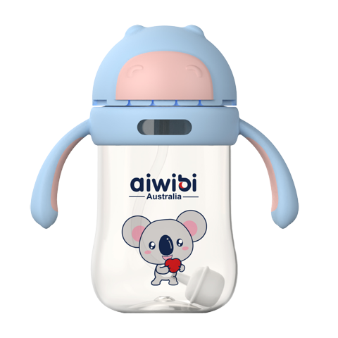 Aiwibi - Botella De Agua Para Bebés 300 Ml Azul