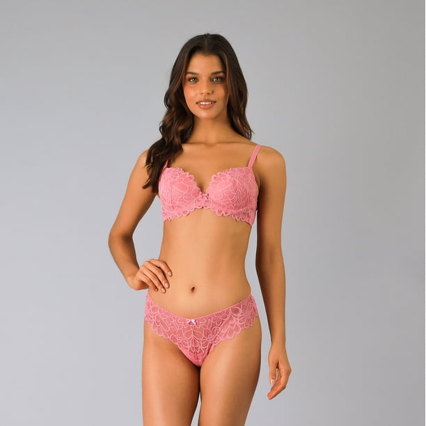 Sosten Copas Push Up Encaje Flor Flores Mujer 13504-273