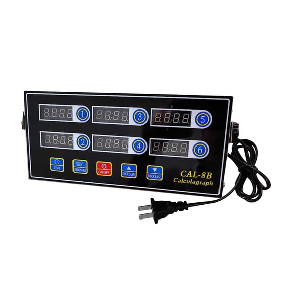 Temporizador De Cocina Comercial De 6 Canales, Pantalla LED, Reloj Para Hornear Para El Hogar