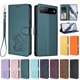 thumbnail image 3 of Funda Volteable con Diseño de Gato para Infinix Hot 60i 5G, Verde Oscuro, 3 of 6
