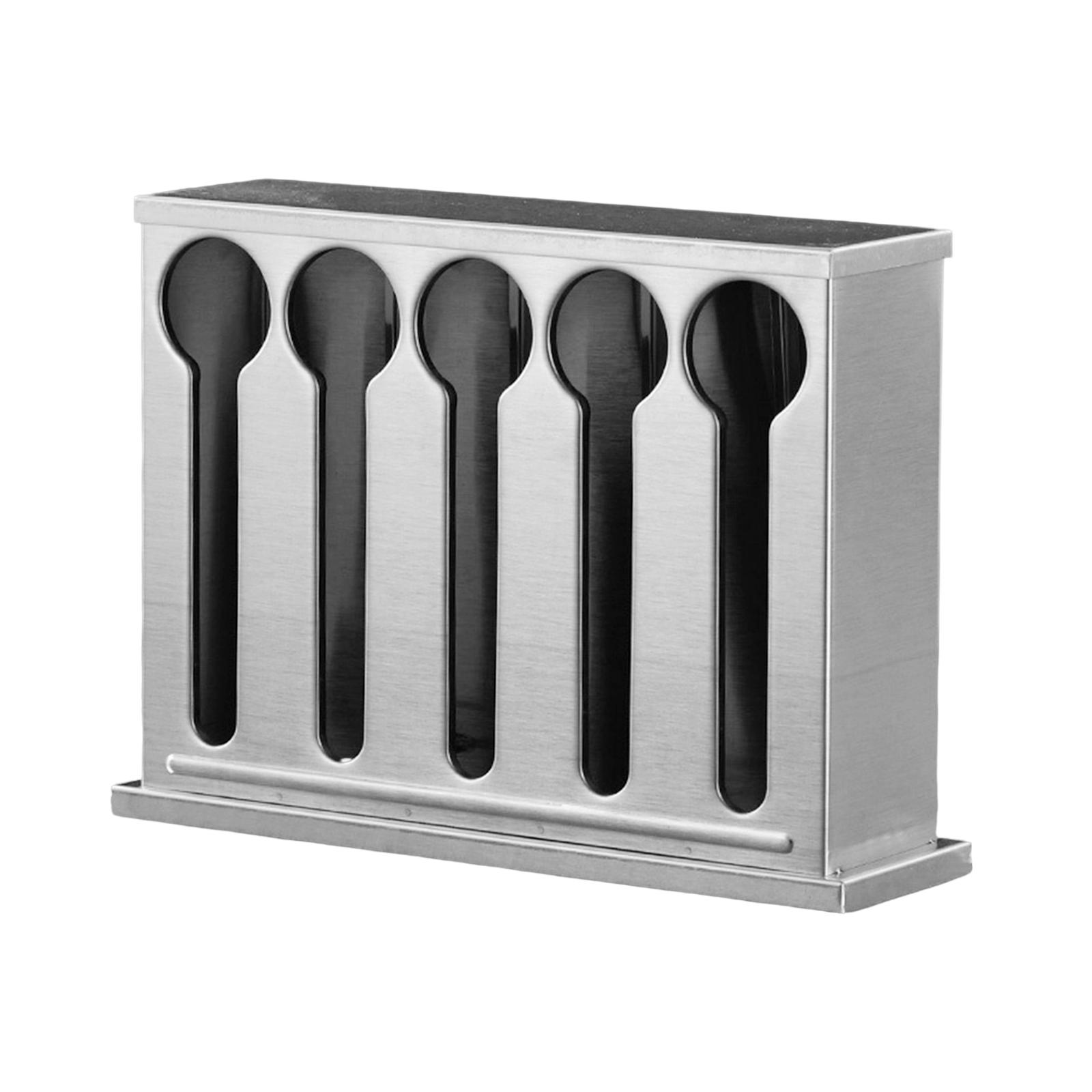 Bothyi - Dispositivo De Almacenamiento De Cucharas, Organizador De Cubiertos Para Cocina, Comedor, Mesa, Comedor, 5 Compartimentos