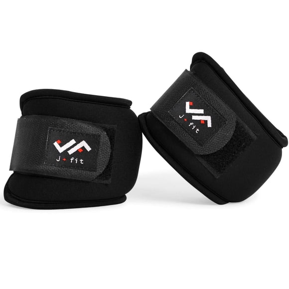 Pesas de muñeca ajustables JFIT de 0,9 kg para talla S/M, color negro