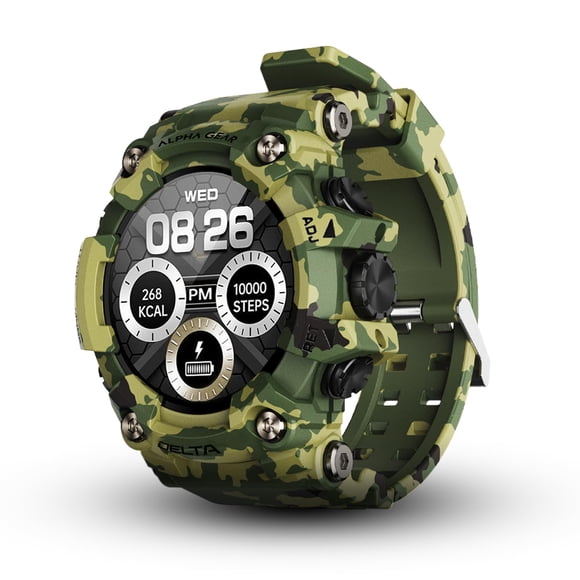 Reloj inteligente ALPHAGEAR Delta táctico robusto IP69K 380 mAh