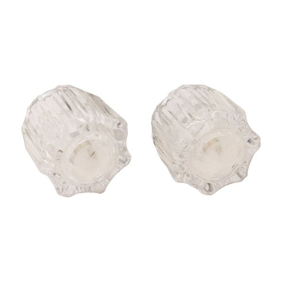Manijas para grifo Empire CRD-UJH de 6 puntas, transparentes, par