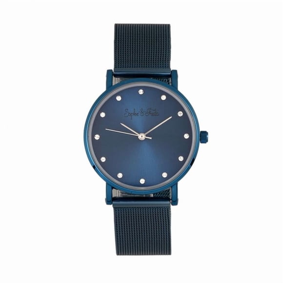 Reloj Sophie & Freda Savannah con cristales de Swarovski en color azul