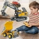 thumbnail image 2 of 2.4Ghz Remote Control Excavator 2 Batteries&nbsp;Toy Metal Shovel&nbsp;,11 Channel RC Construction Bulldozer Vehicles Digger Toys Gift With Light And Sound&nbsp;for 6 7 8 9 10 Years Old Kids Boys, 2 of 3