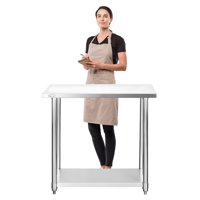 Prochef - Mesón Centro Eco Acero Inoxidable 100X60X85 Cm.