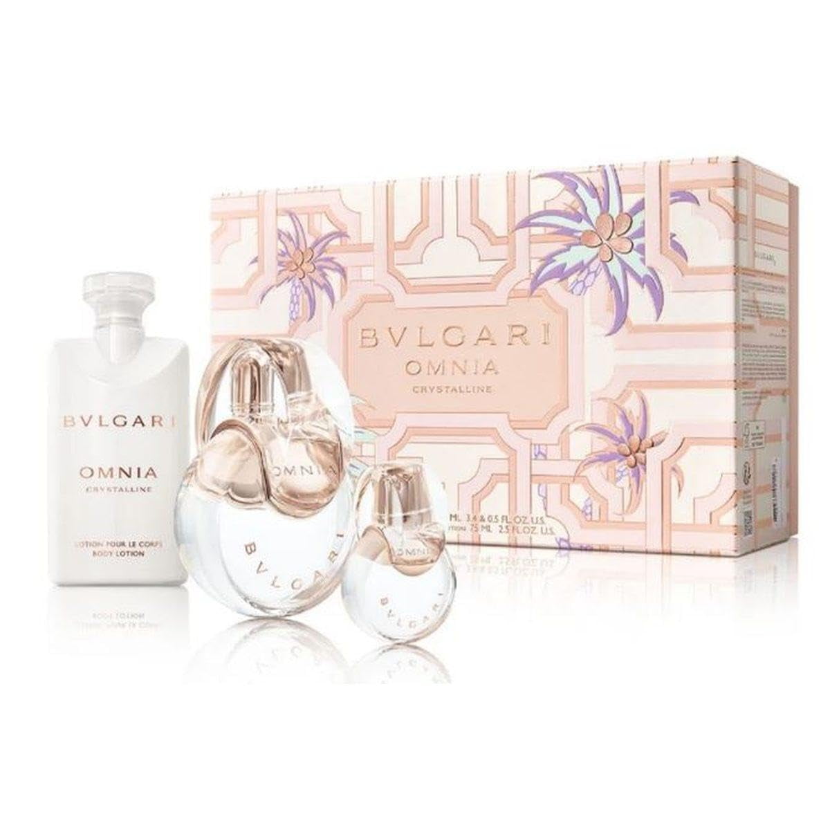 Set De 3 Piezas Perfume Bvlgari Omnia Crystalline Para Mujer