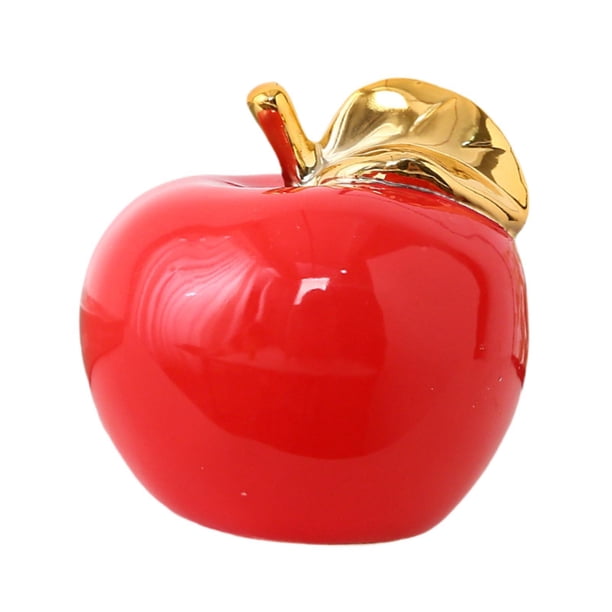 Manzana Decorativa Figura Estatua de Cerámica Escultura Artística de Fruta Adorno Moderno para Coleccionistas Adecuado para Decoración Regalo Espacios Diámetro 115 cm