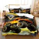 thumbnail image 1 of Truck Duvet Cover Set Automobile Blue Monster Pickup Truck Quilt Cover Monster Truck Bedding Set Polyester PillowCase Bed Sheets, 1 of 5