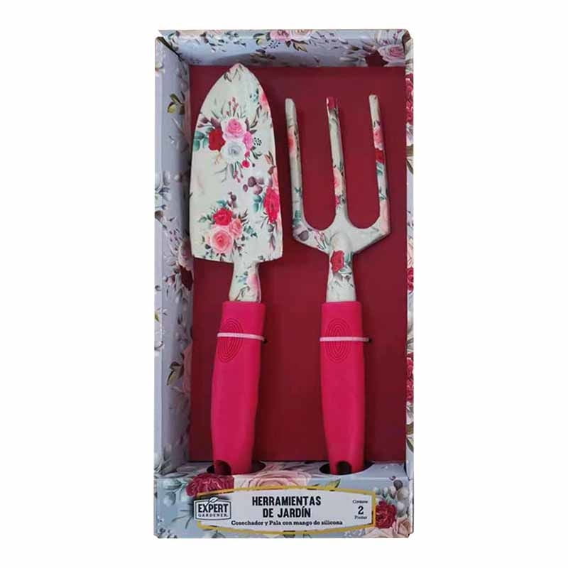 Expert Gardener - Set Herramientas Pala + Cosechador Rosa