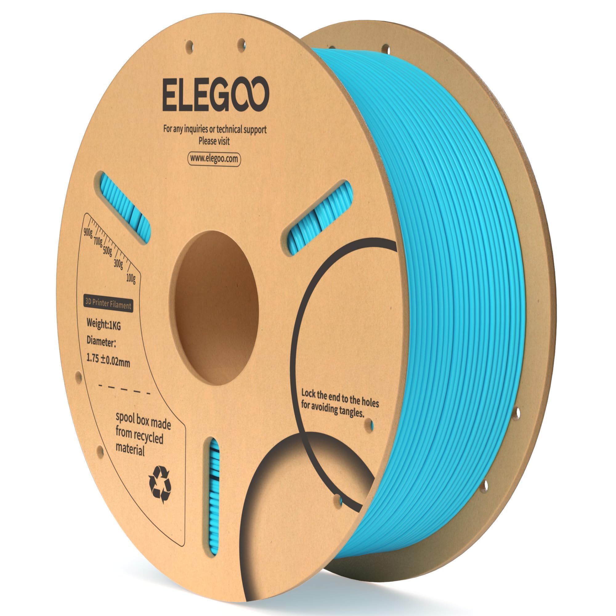 Filamento Para Impresora 3D Elegoo Pla, 1,75 Mm, Azul Cielo, 1 Kg