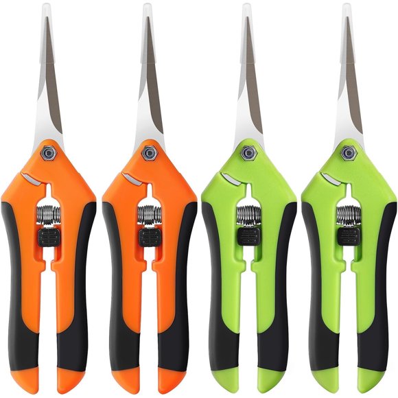 Pack de 4 tijeras de poda de acero inoxidable de 6,5 pulgadas