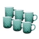 thumbnail image 2 of Set 6 tazas de vidrio con relieve verde 6pcs - 240ml, 2 of 2