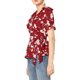 thumbnail image 4 of INSPIRE CHIC Blusa Peplum Cruzada de Mujer Verano Floral Manga Corta Volante Cuello en V Camisas con Cinturón Rojo XL, 4 of 7