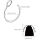 thumbnail image 2 of 6 aros falsos para la nariz, de acero inoxidable, con clip, de 8 mm, para el tabique nasal, para el labio, con bolsa de terciopelo para hombres y mujeres., 2 of 7
