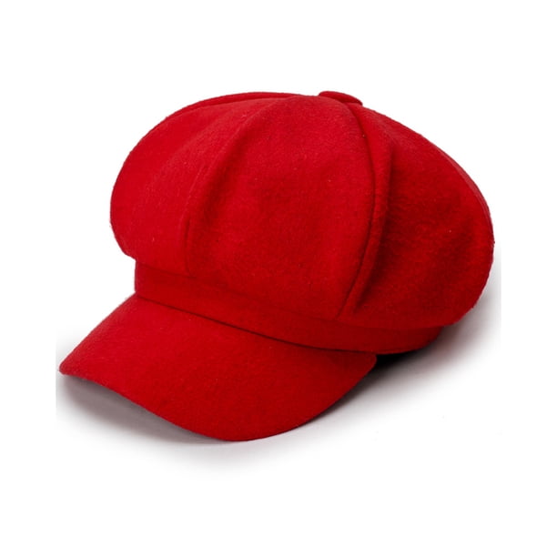 Sombrero de vendedor de periódicos para mujer, boina suave.
