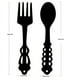 thumbnail image 3 of 2pcs Black Fork Spoon Metal Signs - Rustic Kitchen Decor for Home & Farmhouse Kitchen Wall Decors, 3 of 4
