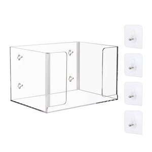 Magideal - Caja De Almacenamiento Con Soporte Para Bolsas De Comestibles, Contenedor De Bolsas De Compras De Montaje En Pared, Dispensador Portátil De Bolsas De 1 Capa