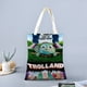 thumbnail image 2 of Trolland Bolso de tela con estampado de lienzo para mujer, bolsa de compras reutilizable y estética, con cremallera interior, regalo para mujer,40*40cm., 2 of 6
