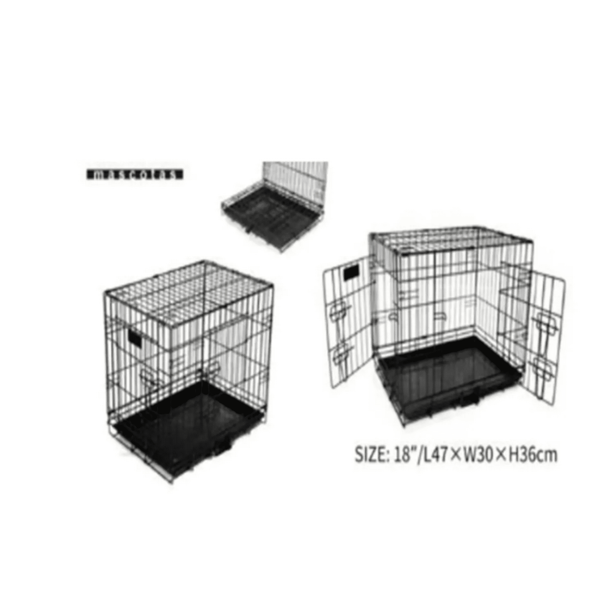 Genérico - Jaula Para Perro Paseo Negro