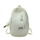 thumbnail image 1 of 1pc Simple Solid Color Backpack With Cute Pendant, Junior High School Schoolbag Large Capacity Travel Backpack, Simple College Students Backpack, 1 of 5