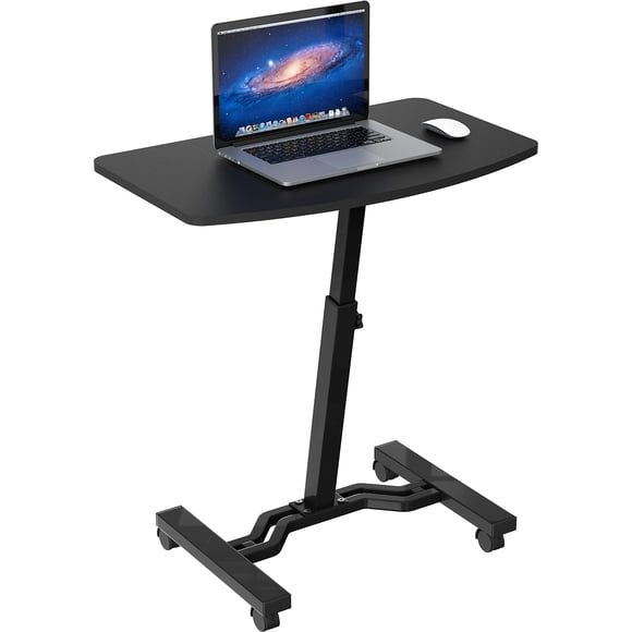 Carrito móvil para laptop SHW, ajustable de 71 a 84 cm