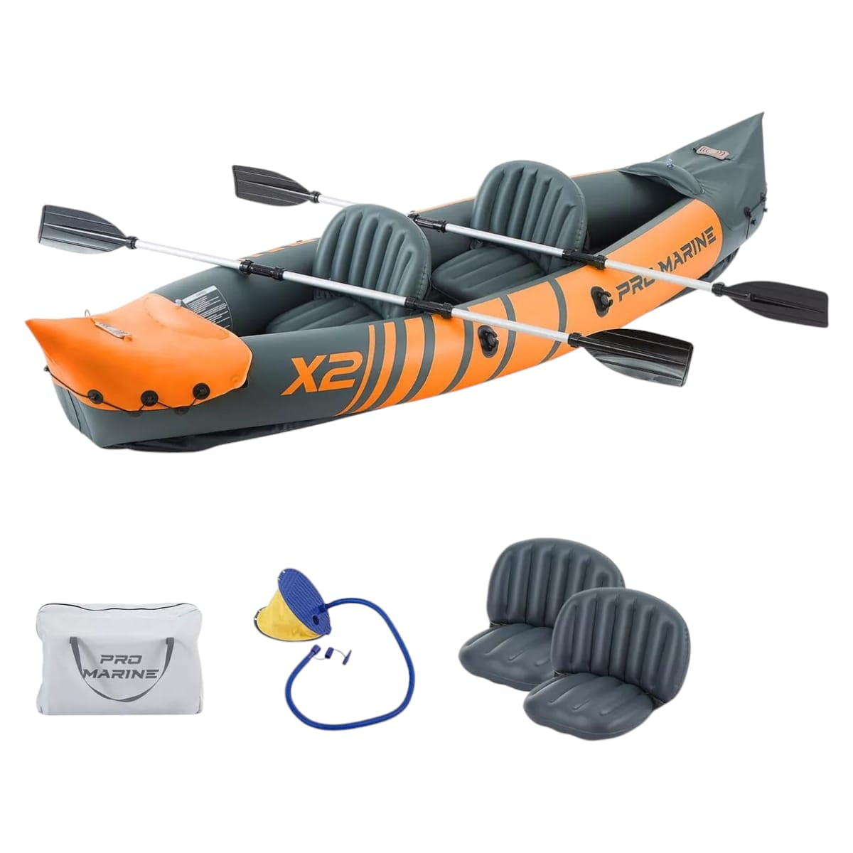 Kayak Promarine Para 2 Personas Gris-naranjo