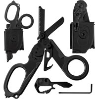 Generic - Tijeras De Emergencia Para Traumatismos, 6 En 1, Con Funda De Acero Inoxidable