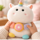 thumbnail image 2 of Peluche Unicornio Kawaii Con Dona Arcoíris Suave 21cm, 2 of 5