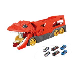Magideal - Juguete De Tren Transportador De Dinosaurios, Juego Para Niños, Juguete Para Niños Pequeños, Juguete Educativo Divertido Para Niños De 3 Años En Adela Rojo