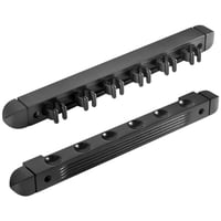 Xusx111 - 2 Piezas 6 Billar Piscina Cue Rack Soportes Montados En La Pared, Billar Cue Palos De Pared Rack Set, Soporte Cue Montado En La Pared (Negro)