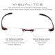 thumbnail image 2 of Lentes de Lectura Visualites 2.50 Sin Montura Livianos Rojos, 2 of 8