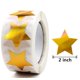 thumbnail image 2 of Pegatinas de Estrella Dorada con Brillo 5 cm – 500 por Rollo, 2 of 6