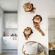 thumbnail image 2 of 3pcs 3D Three-dimensional Wall Stickers Set, Cute Realistic Kitten Car Stickers, Bedroom Bedroom Dormitory Wall Stickers, Cabinet Creative Decorative Stickers, Removable Stickers, For Living Room Baby, 2 of 3