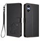 thumbnail image 1 of Funda Volteable con Diseño de Gato para Sony Xperia 10 VI, Negro, 1 of 6