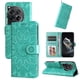 thumbnail image 1 of Funda tipo cartera FOXDOCK para OnePlus 12 , diseño girasol en relieve, cuero PU, cierre magnético, soporte y tarjetero, 1 of 5