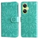 thumbnail image 2 of Funda tipo cartera FOXDOCK para OnePlus Nord N30 , diseño girasol en relieve, cuero PU, cierre magnético, soporte y tarjetero, 2 of 5