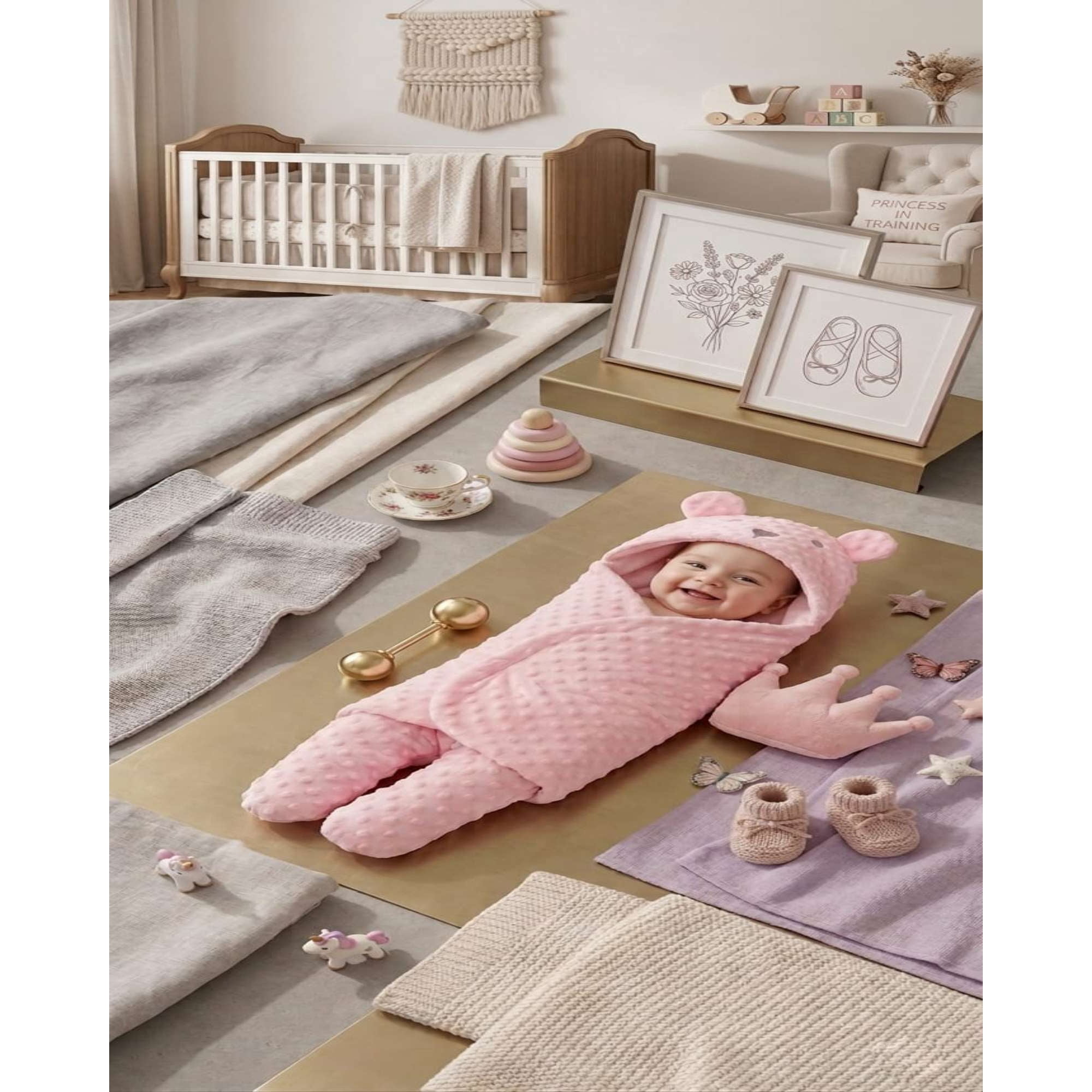 Mylhogar - Saco De Dormir Bebé Textura Minky Extra Suave Térmico