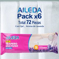 Aileda Trapero Humedo - 12 - Unidad Paquete De 6 Bolsas （6 Lavanda）- 40 Cm - 60 Cm Fragancia De Lavanda Trapero Multiuso