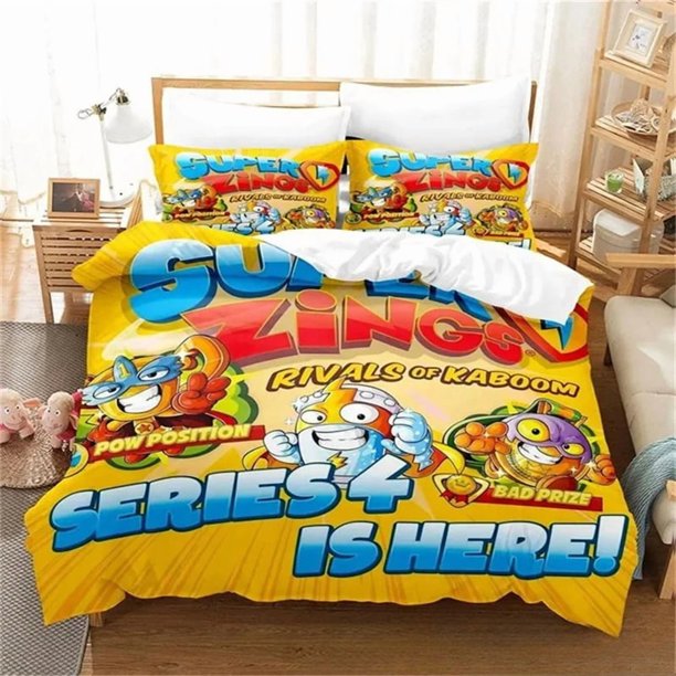 Super Zings Bedding Set,Duvet Cover Comforter Bed Set Quilt Cover Pillowcase,King Queen Twin Size Boys Girls AdultsBed Sheets
