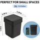 thumbnail image 5 of Minibote de basura Carrotez, tocador para cafetería, 2 L, 0.5 galones, negro, 5 of 9